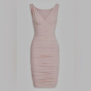 Norma Kamali Strapless Blush Dress